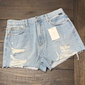 Cello Distressed Jean Shorts